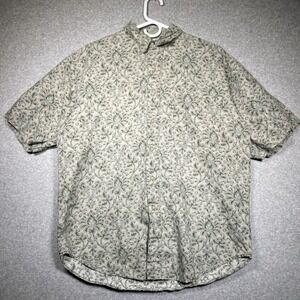 Vtg 90s Bugle Boy‎ Paisley Look  All Over Pattern Button Up Size M Y2k